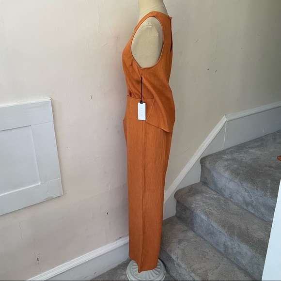 ASTR The Label Apricot Orange Asher Wide Leg Pant & Berlin Tank Top Set NWT XS - Picture 2 of 12